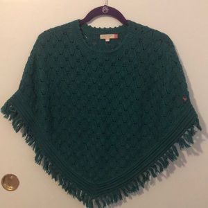 Pink Chicken cable knit poncho